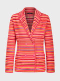 Jacquard Blazer mit Streifen